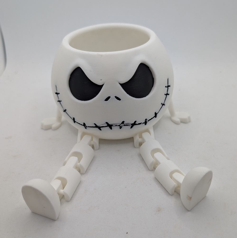 White Skeleton Character Holder  Planter